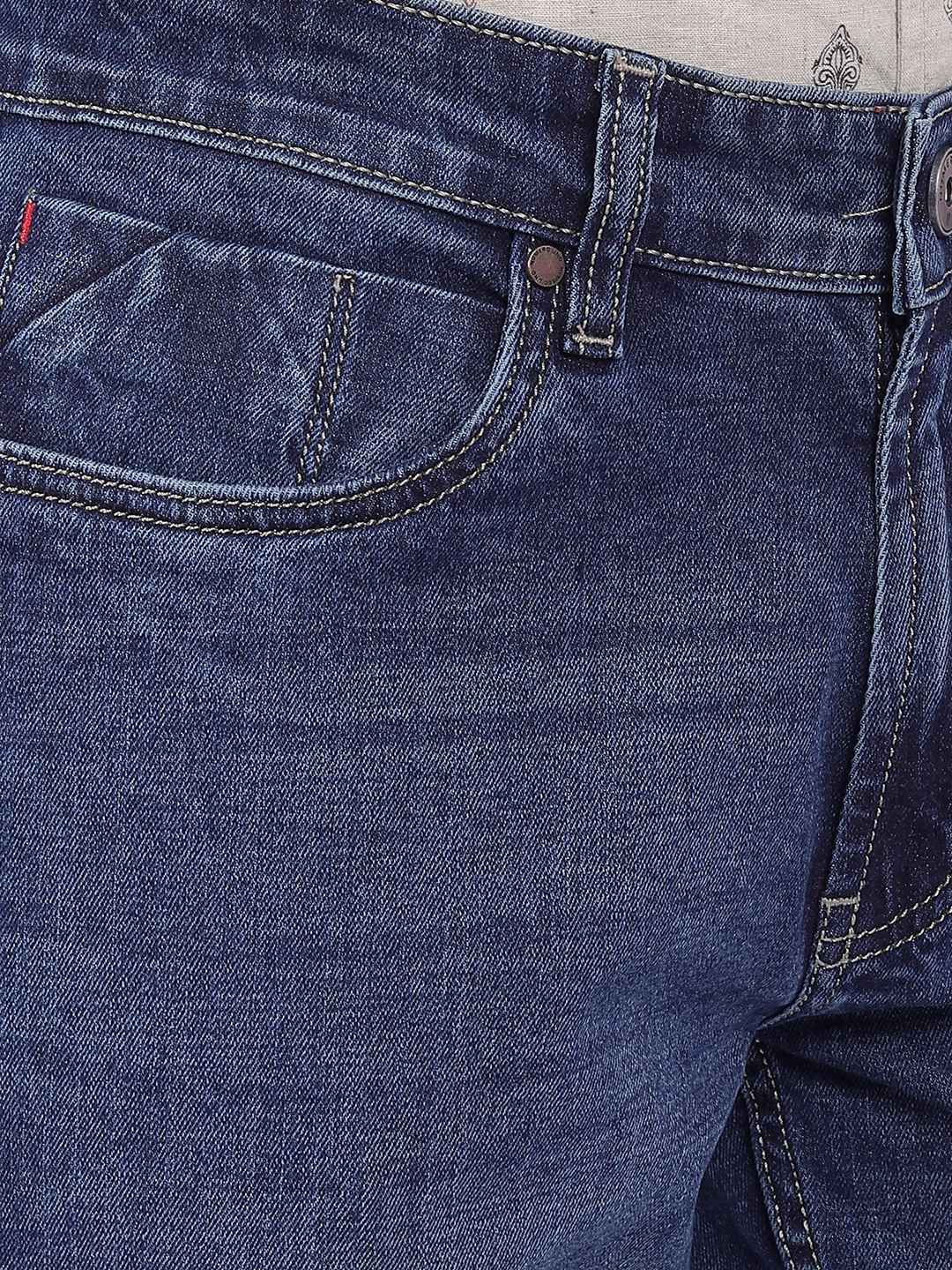 Numero Uno Men Faded Dark Blue Jeans